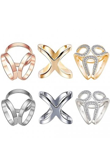 Boucles dÉcharpe, 6 Pièces Mode Écharpe Clip, Clip Foulard Femme, Soie Écharpe Boucle Clip, EléGant Boucle Mode Foulard Clip