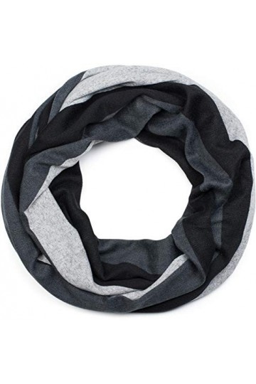 styleBREAKER écharpe tube en maille fine avec motif imprimé ondulé, foulard loop, unisexe 01017080, couleur:Gris clair-Gris-N