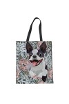 HUGS IDEA Sac fourre-tout en toile imprimé chien, Yorkshire Terrier, Medium