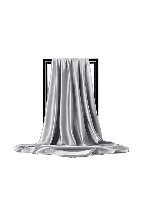 YAOMEI Femme Echarpe Châles Foulards Satin, Etoles écharpe Fichus de tête Les mariages Mariée Bridemaids Tenue de soirée Fête