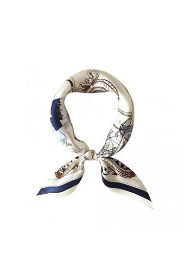 Foulard 100 % soie de mûrier pour femme – Foulard carré léger en satin – Petite écharpe en soie pour dormir 53,3 x 53,3 cm, 4