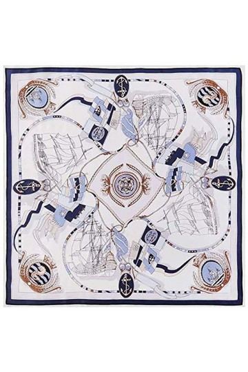 Foulard 100 % soie de mûrier pour femme – Foulard carré léger en satin – Petite écharpe en soie pour dormir 53,3 x 53,3 cm, 4