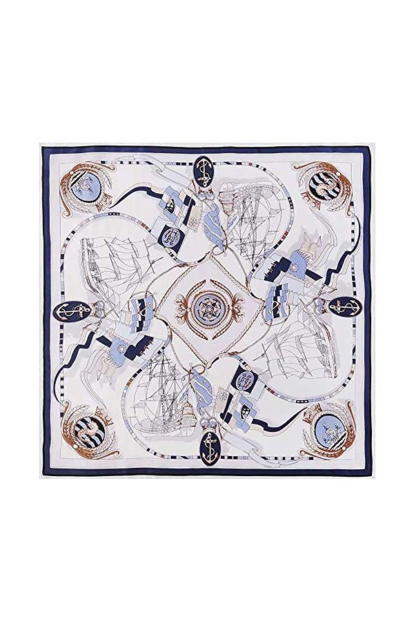 Foulard 100 % soie de mûrier pour femme – Foulard carré léger en satin – Petite écharpe en soie pour dormir 53,3 x 53,3 cm, 4