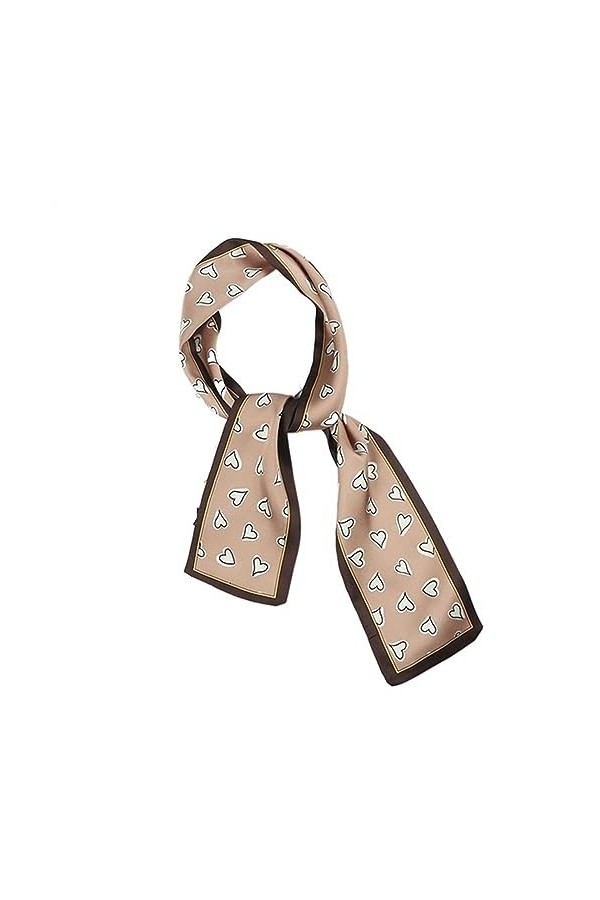 Sac imprimé for femmes, décoration, cheveux longs, cravate, bandeau, petit ruban en Satin de soie étroit, foulard Color : Bl