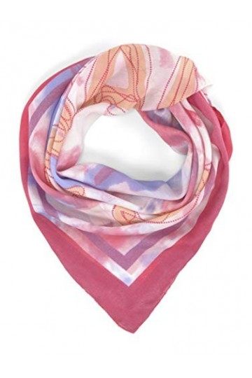 TOM TAILOR Accessoire pour femme Nena & Larissa : foulard carré imprimé écritures - - One Size