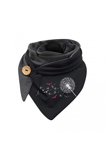 SoLu DAY8 Foulard Femme Hiver Triangle Chaud Pas Chère écharpe Chic Elegante Fille Avec Bouton Souple Wrap Foulards Chat Libe