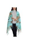 KTQUZCLF Foulard dhiver chaud, singe dans un arbre pour femme, écharpe châle pour femme, longue écharpe, comme sur limage, 