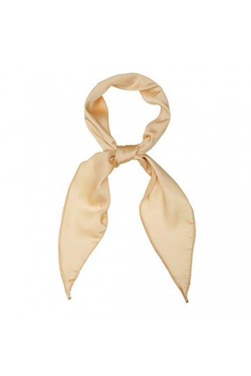 sourcing map Foulard long en forme de losange de couleur unie pour femme, champagne, M