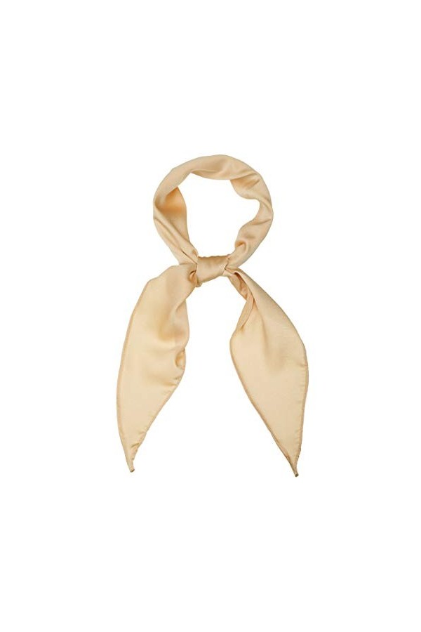 sourcing map Foulard long en forme de losange de couleur unie pour femme, champagne, M