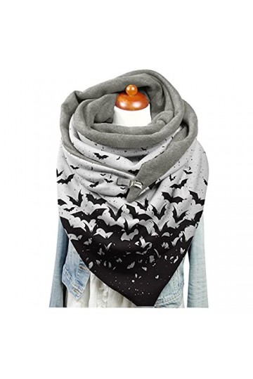 Tour De Cou Foulards Femme Écharpe En Polyester Echarpe Halloween Chaud Hiver Long Foulard Etole Femme Chic Wrap Foulard Hive