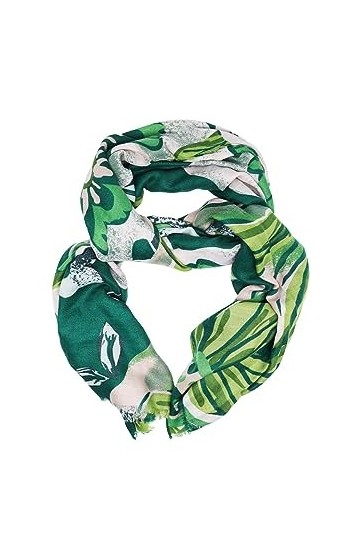 QUEEN HELENA Écharpe Hiver Foulard Long pour Femme SC22-1 Vert, Taille unique