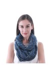 Lina & Lily écharpe tube imprimé constellations et étoiles Bleu marine 