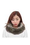 Femmes Dames Écharpe Tube Epais Chaud Foulard de Fausse Fourrure Hiver Automne Châle Etole Thermique Tour de Cou Douce Cache-