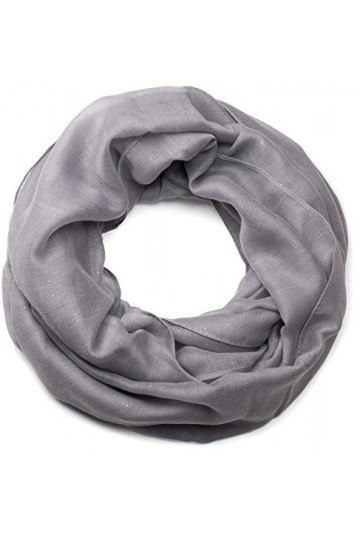 styleBREAKER Écharpe tube élégante unie scintillante pour femme 01018090, Turquoise., taille unique