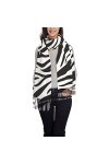 Gland écharpe imprimé zèbre femmes mode longue châle nouveauté hiver chaud enveloppement écharpe cachemire foulards couvertur