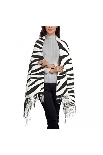 Gland écharpe imprimé zèbre femmes mode longue châle nouveauté hiver chaud enveloppement écharpe cachemire foulards couvertur