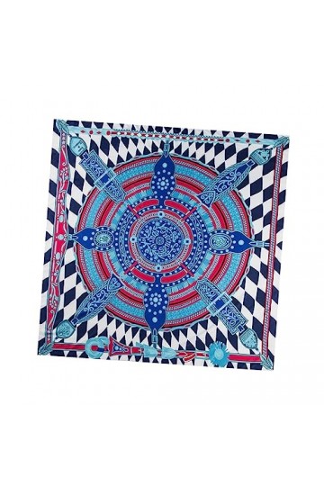 COLLBATH Voyage Châle Carré Écharpe Pour Les Femmes Rebozos Para Mujer Femelle Gland Imprimé Châle Cool Serviette Ethnique Ve