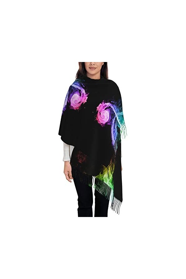 Foulard pour femme à poils courts - Imprimé chien - Écharpe surdimensionnée - Longue et chaude, Cheval Beautiful, taille uniq