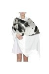 MALPLENA Écharpe chaude surdimensionnée pour femme - Motif dogue allemand noir et blanc - Pour toutes les saisons, multicolor