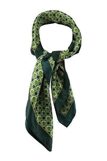 TigerTie Foulard pour femme avec motif - Taille 60 x 60 cm, vert, vert foncé, beige, Taille Unique