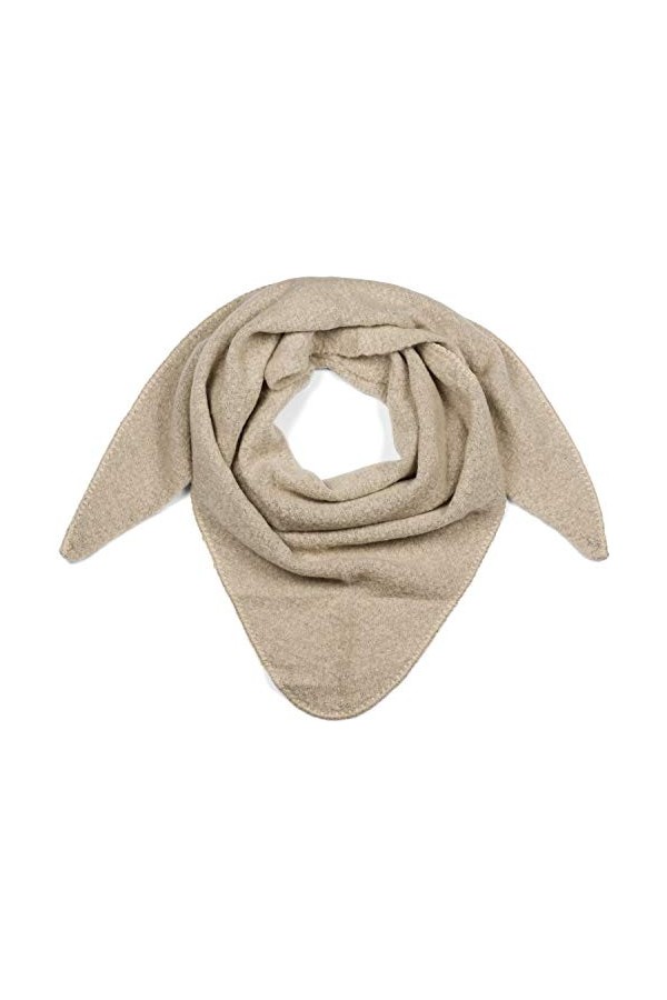 styleBREAKER Echarpe triangle tricotée XXL unie légèrement tachetée, écharpe triangle, écharpe dhiver chaude et douce, échar