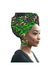 HZQIFEI Turban de Femmes, Turbans Foulard avec Boucle doreille Imprimé Bandeau Headwraps Style 26, 55 * 180cm 