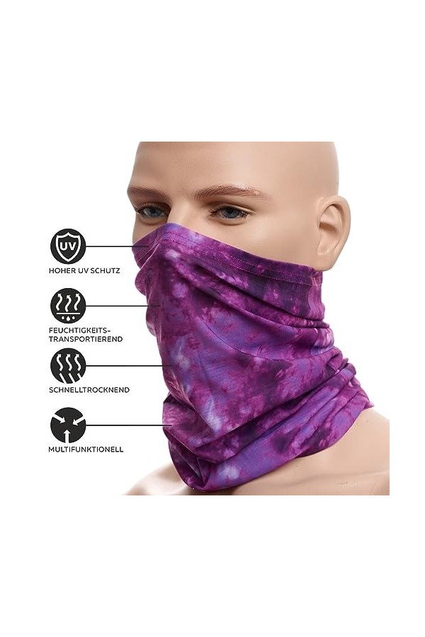 Hilltop Lot de 3 foulards multifonction pour moto - - Taille Unique