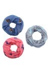 AnJuHoPa Foulard en viscose - Pour femme - Motif cheval - Couleur fraîche - Horse2PCS+Sika Deer1PCS