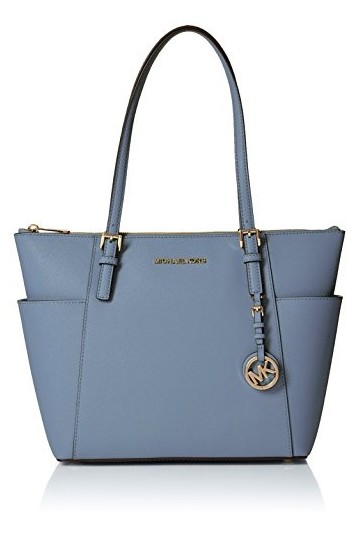 Michael Kors Jet Set Item, Cabas femme, Bleu Pale Blue , 18x10x28 cm W x H x L 