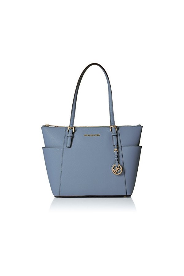 Michael Kors Jet Set Item, Cabas femme, Bleu Pale Blue , 18x10x28 cm W x H x L 