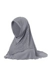 TINAYAUE Foulard hijab musulman en dentelle pour femmes et filles - Écharpe confortable et extensible - Couverture complète -