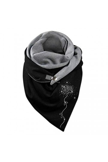 Walaka Echarpes Foulards Châles Triangle Mode Femmes Couleur Unie Écharpe Turban Haute Coton Impressions de Plume Bouton Doux