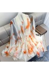 Écharpe Summer Imprimer Silk Silk Foulards pour Lady Châles Enveloppes Oversize Femme Hijabs Pashmina Foulard Bandana Col de 