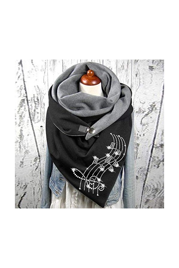 Walaka Echarpes Foulards Châles Triangle Mode Femmes Couleur Unie Écharpe Turban Haute Coton Impressions de Plume Bouton Doux