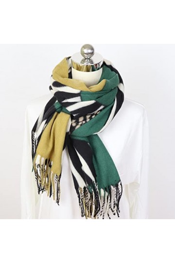 SARGE 2021 Mode Femmes Hiver Chaud Cachemire Echarpe Léopard Imprimé Châles Et Enveloppes BandanaLong Tassel Femme Foulard Co