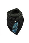 Yudiega Foulard Femme Écharpe Tube Hiver Hommes Femmes Couleurs Plumes Imprimés Coton Hiver Chaud Écharpe avec Boutons Écharp