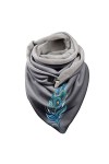 Yudiega Foulard Femme Écharpe Tube Hiver Hommes Femmes Couleurs Plumes Imprimés Coton Hiver Chaud Écharpe avec Boutons Écharp
