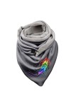 Yudiega Foulard Femme Écharpe Tube Hiver Hommes Femmes Couleurs Plumes Imprimés Coton Hiver Chaud Écharpe avec Boutons Écharp