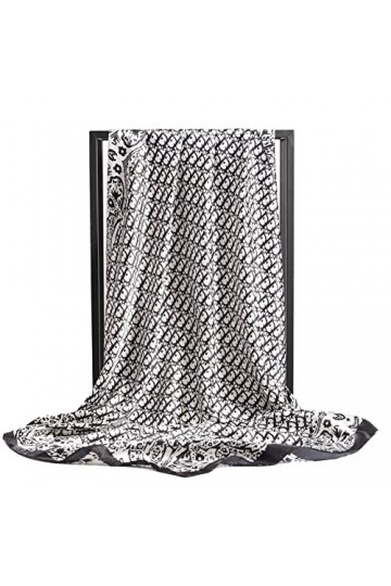 Ecroon Foulard Carré Echarpes et Foulards Femme Châles Écharpes Square Motif dImpression Satin de Soie Bandanas