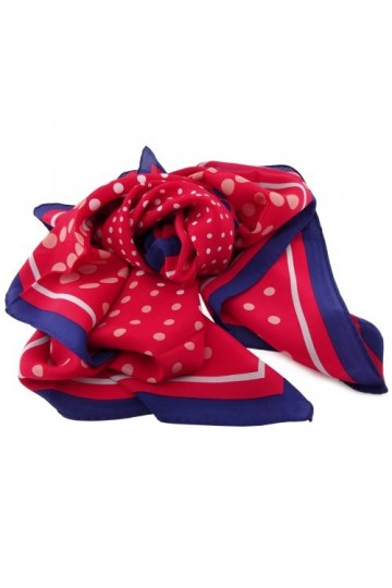 Foulard soie foulard rouge bleu blanc saumon Gris 90&nbsp;x 90&nbsp;–&nbsp;Nicki Chiffon Soie