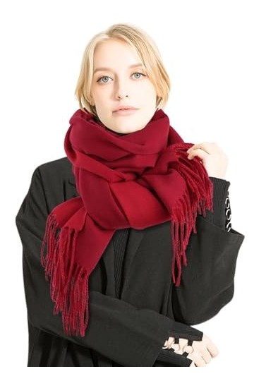 Wantonfy Écharpe Femme Hiver Chaud Écharpe Pashmina Châle Echarpes et Foulards Pour Les Femmes