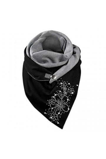 Walaka Echarpes Foulards Châles Triangle Mode Femmes Couleur Unie Écharpe Turban Haute Coton Impressions de chat Bouton Doux 