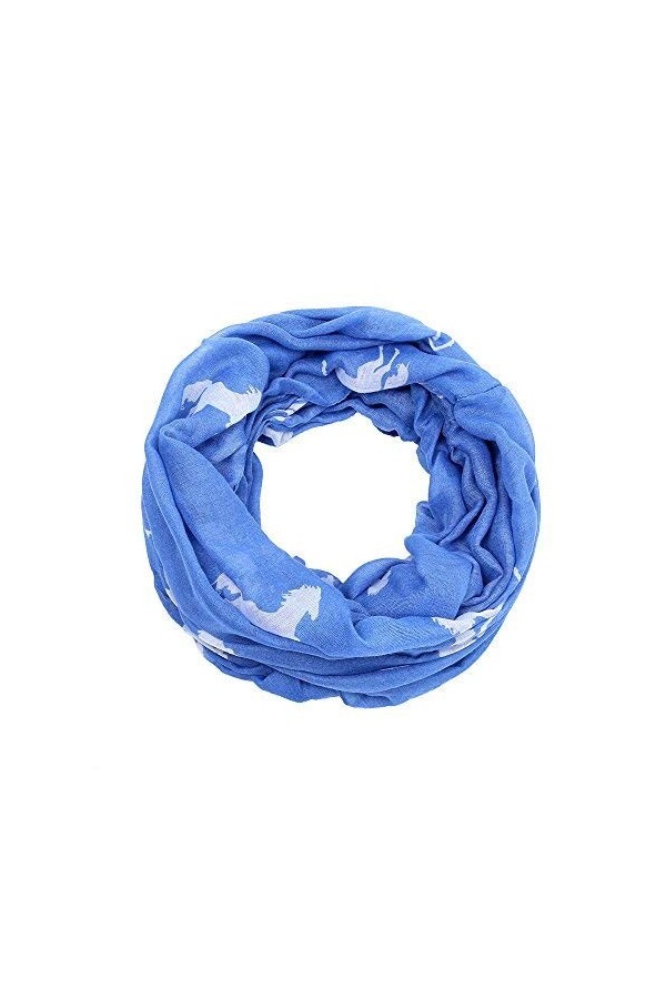 AnJuHoPa Echarpe, Chèche, Foulard en viscose respirante Adorable imprimé animalier pour Femmes et Filles 3pcs set Cheval