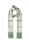 SARAR Foulard en coton pour femme - Léger et doux - 75 x 200 cm, Couleur : vert crème, L