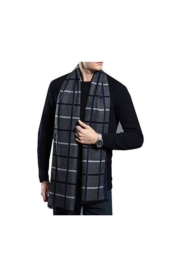 Écharpe Homme Foulard Cachemire Pashmina Châle Unisexe Vintage Étole Classic Luxueux Vogue Longue Cache-col Écharpe Chaud Con