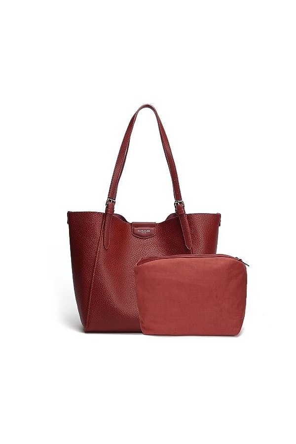 David Jones - Sac à Main Porté Epaule Femme - Cabas Fourre-Tout Simili Cuir Souple - Sac Cours Lycée Travail - Sac Shopping G