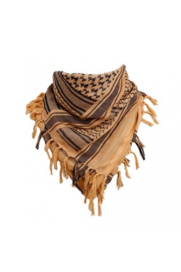 ABOOFAN écharpe Arabe col carré tête châle enveloppe Tactique pour extérieur Unisexe Couleur de Boue 