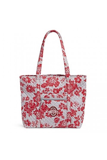 Vera Bradley Sac à main unisexe en coton recyclé Vera plusieurs équipes disponibles , lOhio State University Gris/rouge Rai