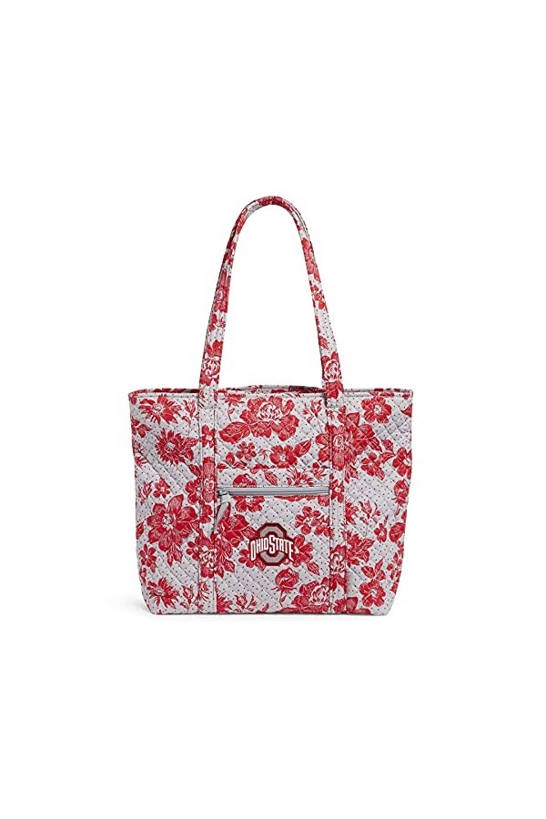 Vera Bradley Sac à main unisexe en coton recyclé Vera plusieurs équipes disponibles , lOhio State University Gris/rouge Rai