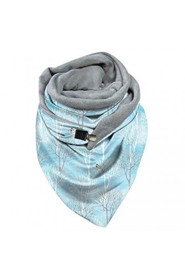 LZPCarra Foulard multifonction imprimé écharpe rétro bouton décontracté style et femme sage foulard de polissage de voiture, 